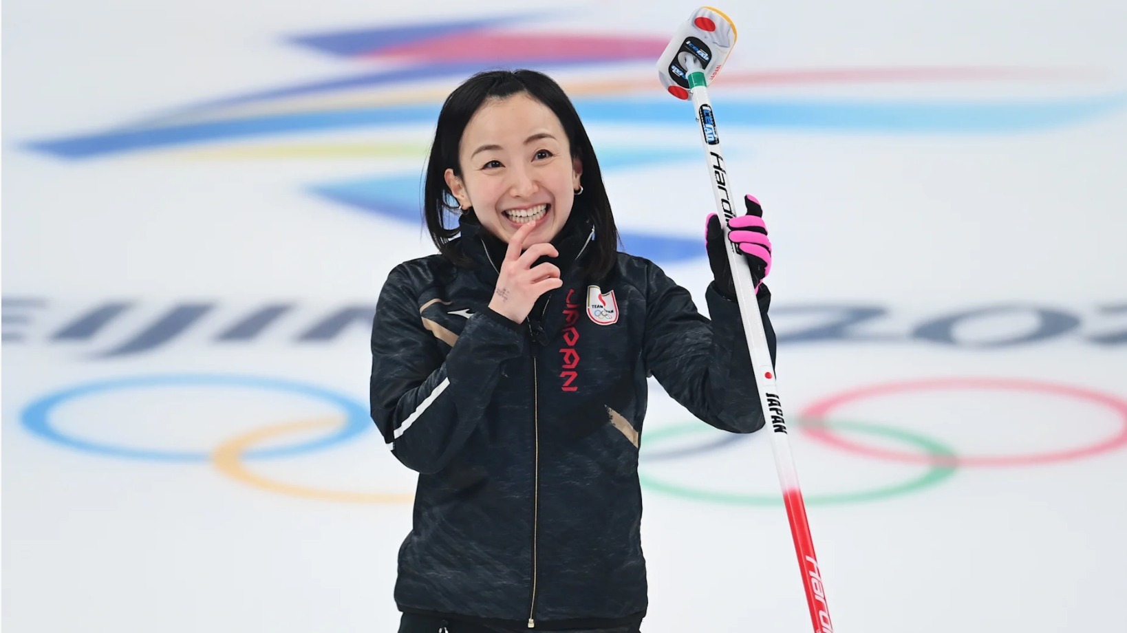 Fujisawa Satsuki was all smiles during her rink's victory over Team USA that sees them sit third in round robin standings